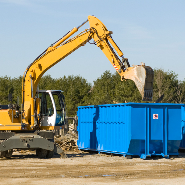 are there any restrictions on where a residential dumpster can be placed in Welch OK